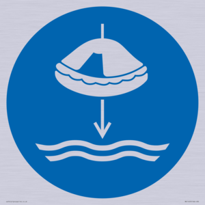 Mandatory: Lower liferaft to the water in launch sequence